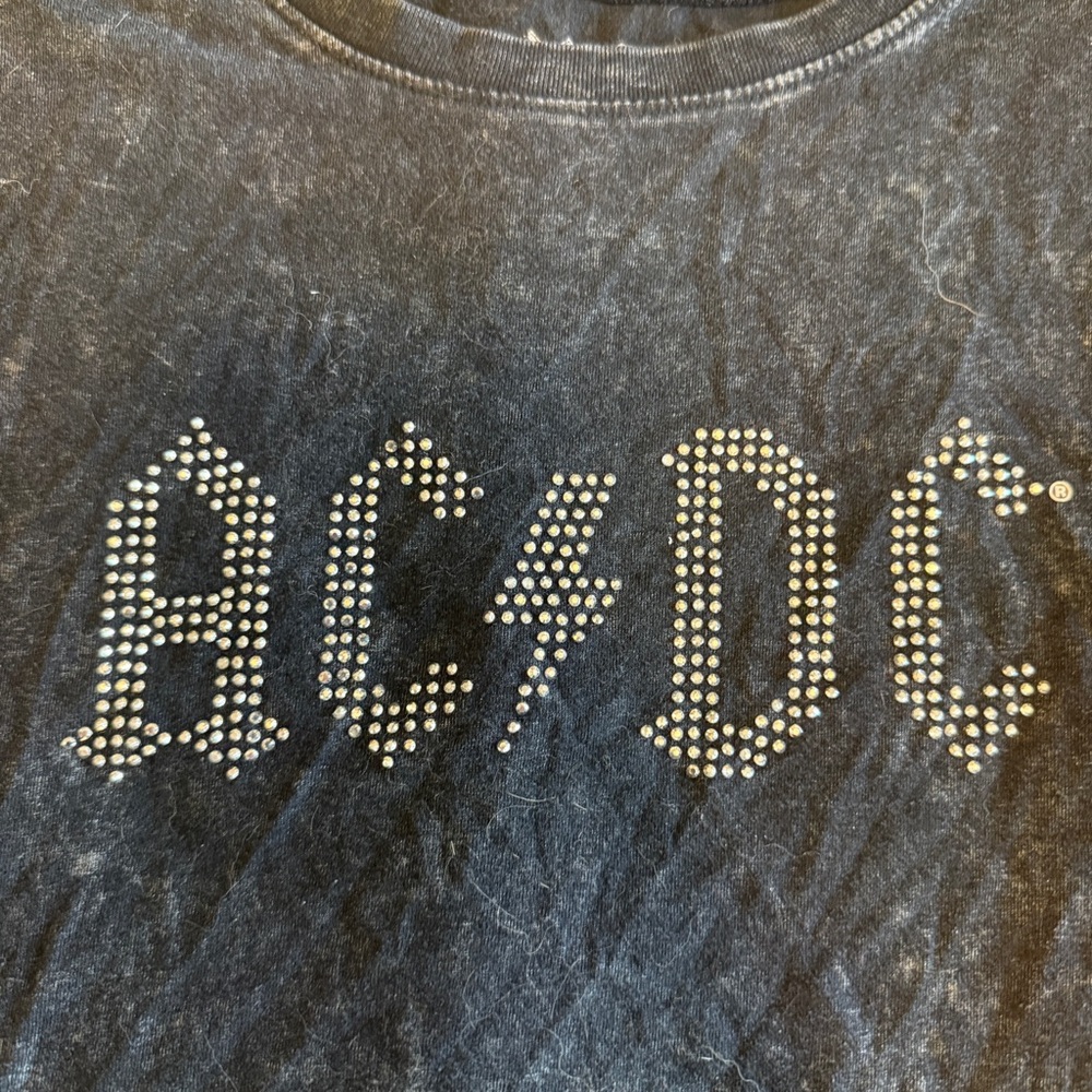 AC/DC Rhinestone Washed Graphic Tee - Picture 3 of 3